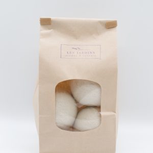 Natural wool balls for tumble dryer