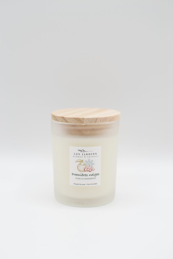 Bougie de Soya Premières Neiges Poire et Canneberge – Image 2